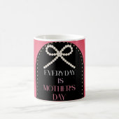 Everyday is Mothers Day Elegance Pink Bow Mug Koffiemok (Center)