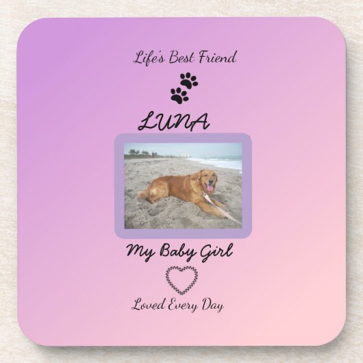 Everyday Love Pawprint Pet Bier Onderzetter (Voorkant)