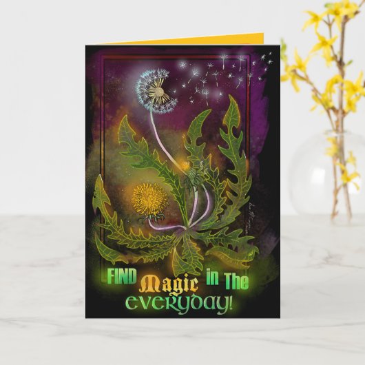 Everyday Magic Dandylion Kaart (Gele Bloem)