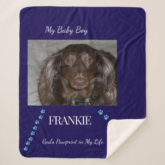 Everyday Pawprint Keepsake Sherpa Deken (Voorkant)