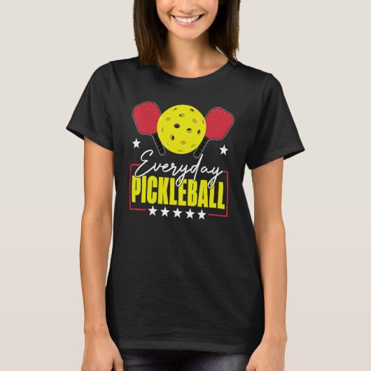 Everyday Pickleball Funny Pickleball   Player Men  T-shirt (Voorkant)