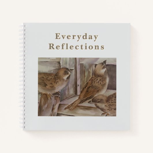 Everyday Reflections Notebook Sparrow Art Journal Notitieboek (Voorkant)
