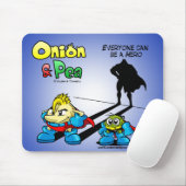 Everyone can be a Hero Onion & Pea mousepad. Muismat (Met muis)