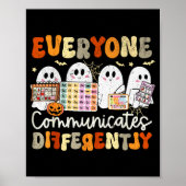Everyone Communicates Differently Halloween Slp Sp Poster (Voorkant)
