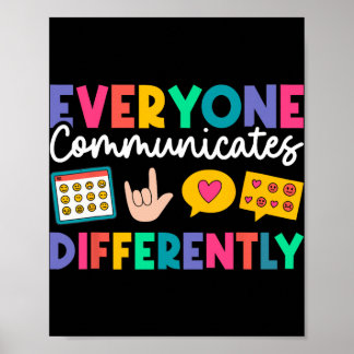 Everyone Communicates Differently Special Educatio Poster