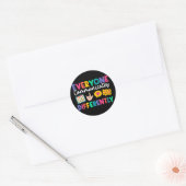 Everyone Communicates Differently Special Educatio Ronde Sticker (Envelop)