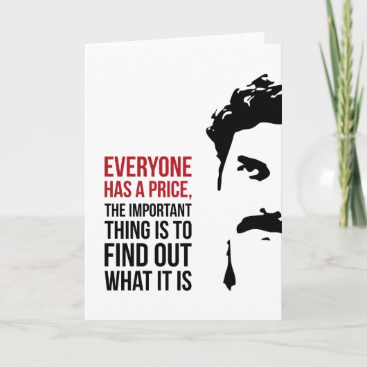 Everyone has a price kaart (Voorkant)