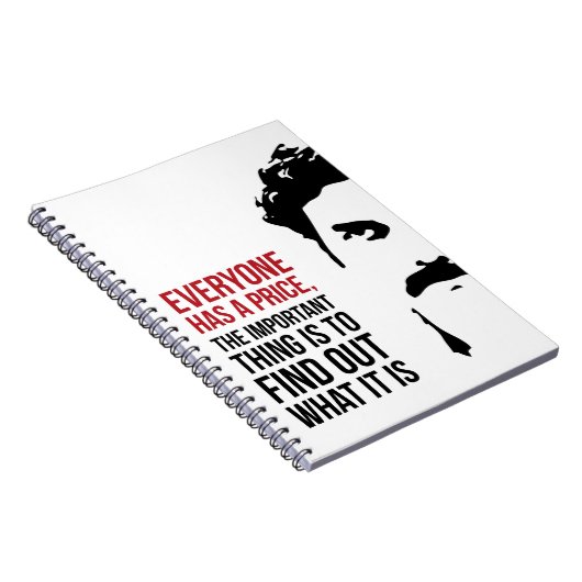 Everyone has a price notitieboek (Rechterzijde)