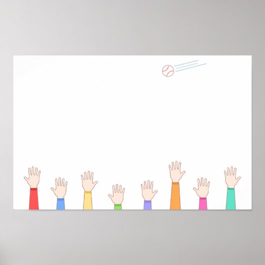 Everyone is aiming for that home run catch. poster (Voorkant)