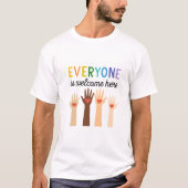 Everyone Is Welcome Here – Diversity & Inclusion  T-shirt (Voorkant)