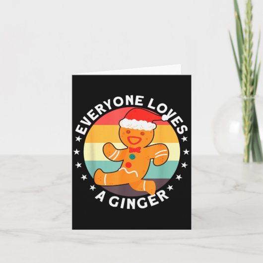 Everyone Loves A Ginger Tee Redhead Gingerbread Ch Kaart (Voorkant)