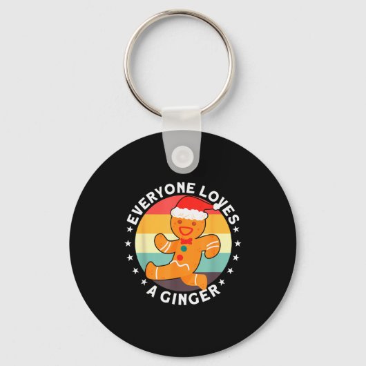 Everyone Loves A Ginger Tee Redhead Gingerbread Ch Sleutelhanger (Voorkant)