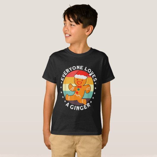 Everyone Loves A Ginger Tee Redhead Gingerbread Ch T-shirt (Voorkant volledig)