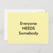 Everyone Needs Somebody jGibney Postcard Briefkaart (Voorkant / Achterkant)