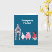 Everyone Ops Funny Zebra G Toilet Humor  Kaart (Gele Bloem)