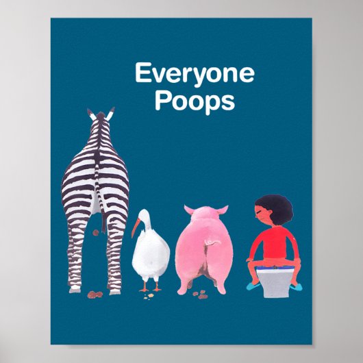 Everyone Ops Funny Zebra G Toilet Humor  Poster (Voorkant)
