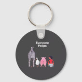 Everyone Ops Funny Zebra G Toilet Humor  Sleutelhanger (Voorkant)