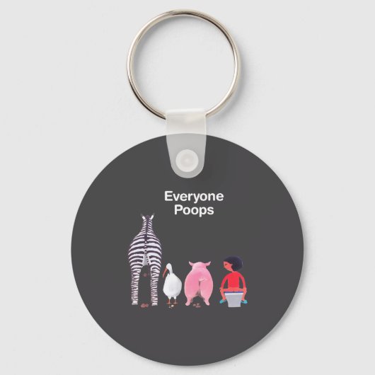 Everyone Ops Funny Zebra G Toilet Humor  Sleutelhanger (Voorkant)