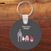 Everyone Ops Funny Zebra G Toilet Humor  Sleutelhanger (Voorkant)