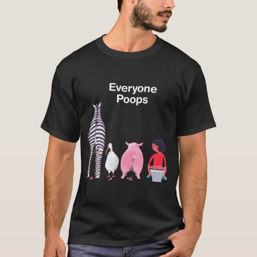 Everyone Ops Funny Zebra G Toilet Humor T-shirt (Voorkant)