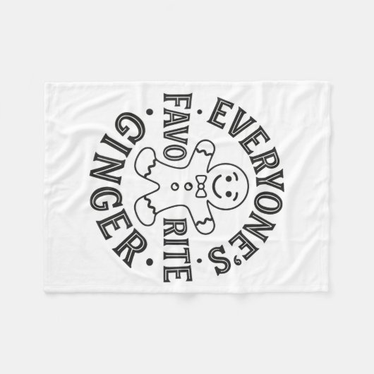 Everyone's Favorite Ginger T Funny Gingerbread Man Fleece Deken (Voorkant (Horizontaal))