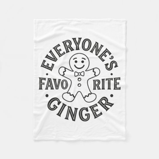 Everyone's Favorite Ginger T Funny Gingerbread Man Fleece Deken (Voorkant)