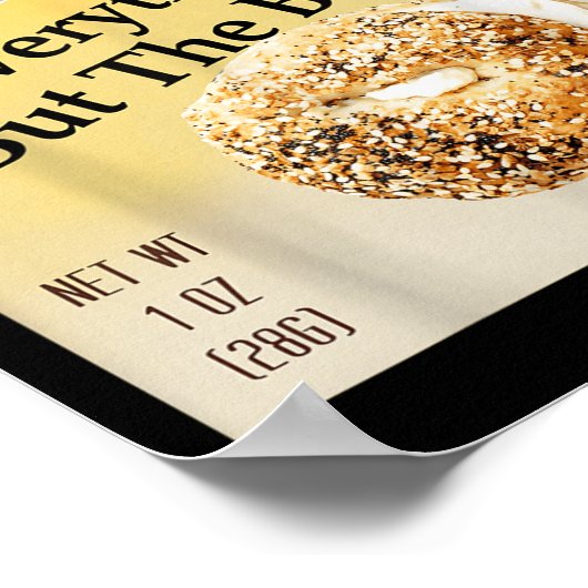 Everything Bagel Condiment Costume Holiday Sce Cos Poster (Hoek)