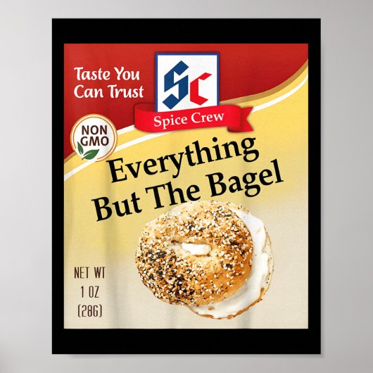 Everything Bagel Condiment Costume Holiday Sce Cos Poster (Voorkant)