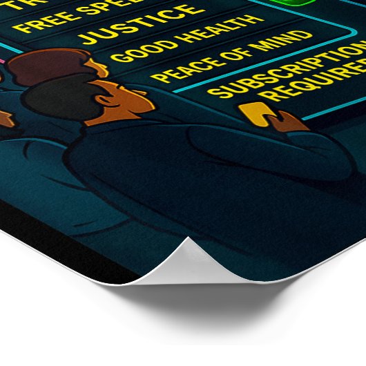 Everything For A Price Funny Satire Gift  Poster (Hoek)