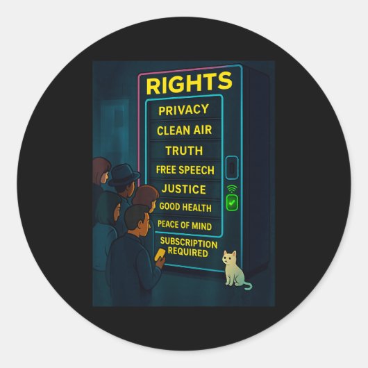 Everything For A Price Funny Satire Gift Ronde Sticker (Voorkant)