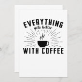 Everything Gets Better With Coffee Save The Date (Voorkant / Achterkant)