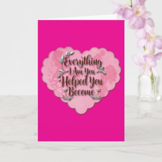 Everything I Am – Soft Floral Typography Art Kaart (Orchidee)