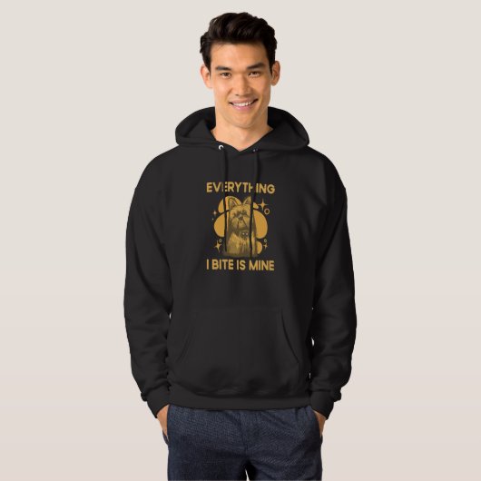 Everything I Bite Is Mine Yorkshire Terrier Dog Br Hoodie (Voorkant volledig)
