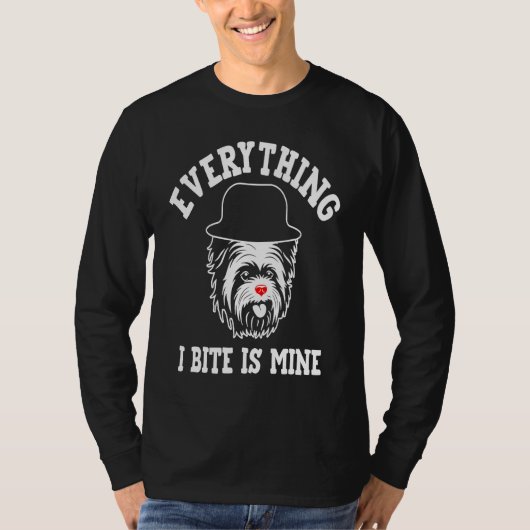 Everything I Bite Is Mine Yorkshire Terrier Dog Br T-shirt (Voorkant)