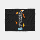 Everything I Love Hurts My Tummy Funny Food Lover Fleece Deken (Voorkant (Horizontaal))