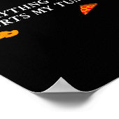 Everything I Love Hurts My Tummy Funny Food Lover  Poster (Hoek)