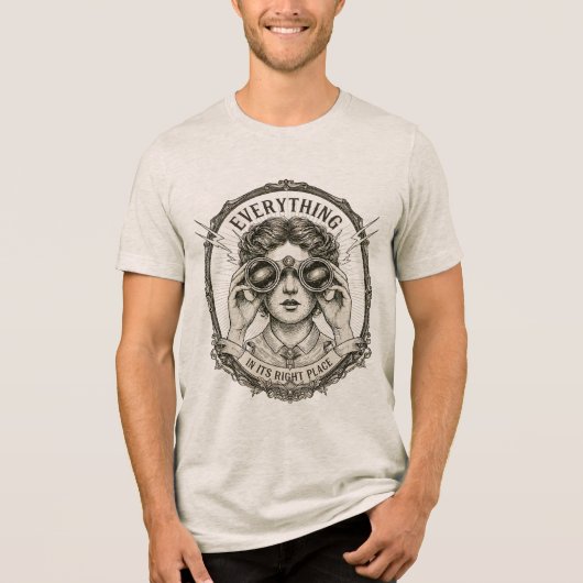 Everything in Its Right Place Tee Tri-Blend Shirt (Voorkant)