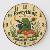 Everything Is Figureoutable Frog Grote Klok (Voorkant)
