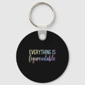 Everything Is Figureoutable Teacher Motivational - Sleutelhanger (Voorkant)