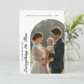 Everything Is Fine Bright Family Christmas Card Feestdagenkaart (Staand voorkant)