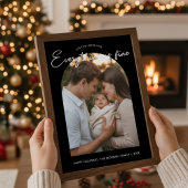 Everything Is Fine Cute Family Holiday Card Feestdagenkaart