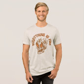Everything Is Fine Flaming Skull Unisex T-Shirt (Voorkant volledig)