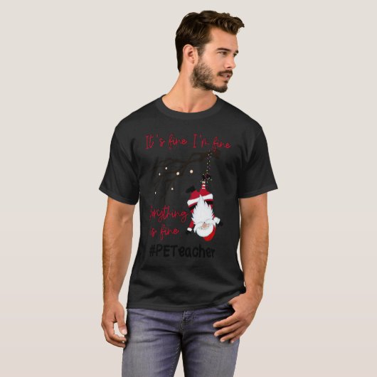 Everything Is Fine Physical Education PE Teacher C T-shirt (Voorkant volledig)