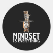 Everything Is Mindset Insrational Mind Motivationa Ronde Sticker (Voorkant)