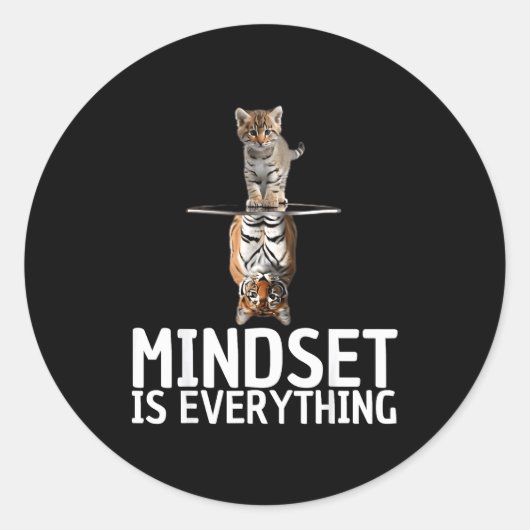 Everything Is Mindset Insrational Mind Motivationa Ronde Sticker (Voorkant)