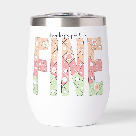 Everything’s Going to Be Fine Water Bottle (Voorkant)