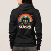"Everything Sucks" Skeleton & Rainbow Hoodie 💀🌈 (Achterkant)