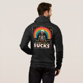 "Everything Sucks" Skeleton & Rainbow Hoodie 💀🌈 (Achterkant volledig)