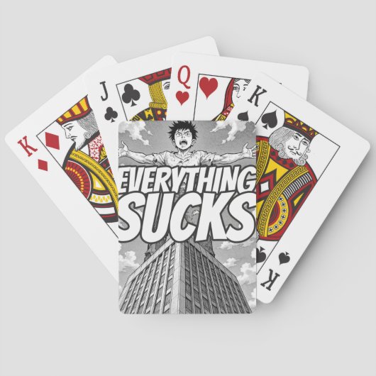 Everything Sucks Speelkaarten - Raarste Tijdlijn (Achterkant)