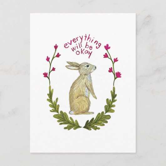 Everything Will Be Ok Postcard Feestdagenkaart (Voorkant)